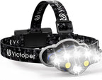 Victoper Rechargeable Headlamp, 8 LED High Lumen Bright Head Lamp by Victoper