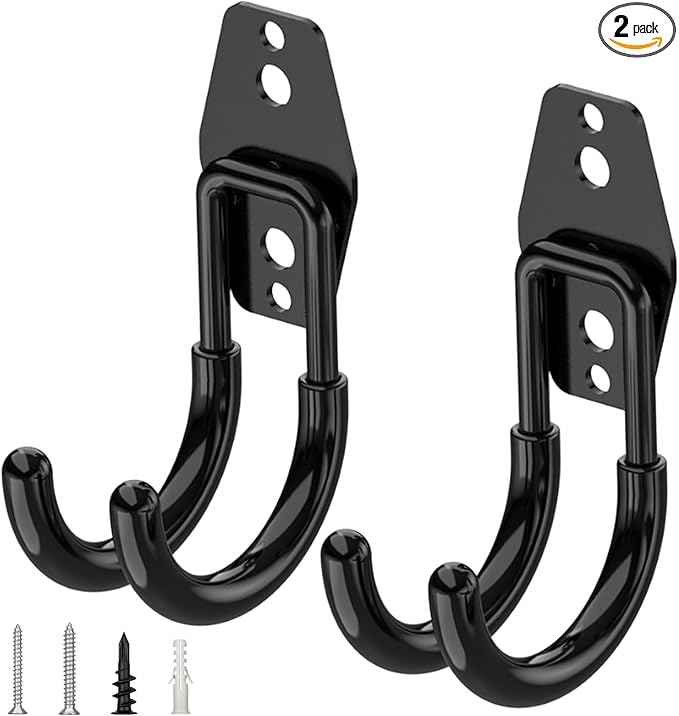 TICONN 2 Pack Heavy Duty Garage Hooks, Steel Utility Wall Storage Hooks by TICONN
