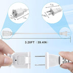 Short Extension Cord 3 Ft, 2-Prong Extension Cord, NEMA 1-15P to 1-15R Thin - Image 3