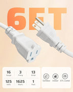 DEWENWILS Extension Cord 6 FT, 3 Prong Waterproof Extension Cable - Image 6