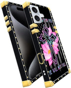 Compatible with iPhone 16 Plus Case, Praying Cross Hands Luxury Golden - Image 2