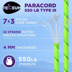 TECEUM Reflective Paracord Rope 1000 – 1000ft/200ft/100ft/50ft – 40+ Colors – - Image 3