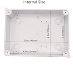Electrical Box, ABS Plastic Project Box Power Cord Enclosure White 5.9 x 4.3 x - Image 5