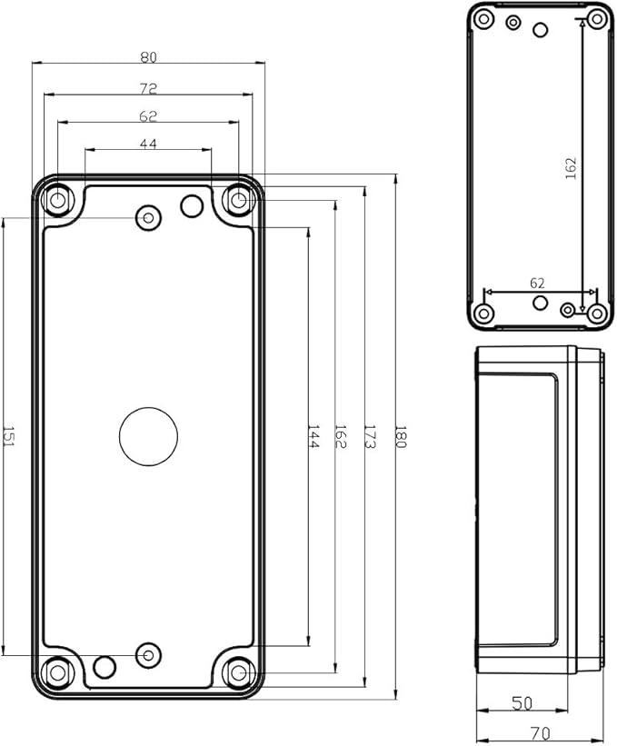 MAKERELE Waterproof Electrical Box Outdoor Junction 7.08”3.15”2.76” Outdoor - Image 2