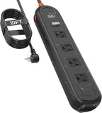 Outdoor Power Strip Weatherproof, 7-in-1 Surge Protector by ZZJPowerStrip