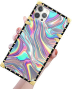 Compatible with iPhone 12 Pro Max Case, Holographic Abstract Iridescent - Image 3