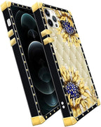 Compatible with iPhone 11 Pro Max Case, Sunflower Diamonds Leather Luxury - Image 3