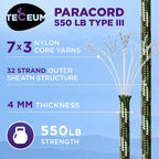 TECEUM Reflective Paracord Rope 1000 – 1000ft/200ft/100ft/50ft – 40+ Colors – - Image 2