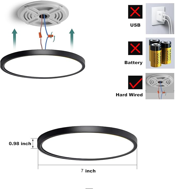 7 Inch Motion Sensor Ceiling Light Indoor, Motion Sensor Fixture Indoor - Image 4