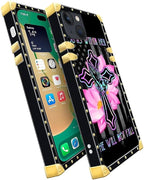 Compatible with iPhone 14 Case, Praying Cross Hands Luxury Golden Decoration - Image 3