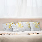 Ambesonne Daffodil Throw Pillow Cushion Case Pack of 4, Daffodils on Ornate - Image 5