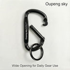 Carabiner Clip - Heavy Duty Carabiners 800lbs-13KN Carabeaner D Ring Shape - Image 3