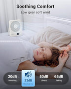 WHATOOK Small Desk Fan Personal Fans: 5000mah 25 Hours Battery Office Quiet - Image 3