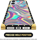 Compatible with iPhone 16 Case, Holographic Abstract Iridescent Textures Luxury - Image 6