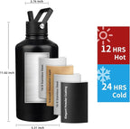 Insulated Water Bottle 87oz, Triple Wall Vacuum Stainless Steel, Leak Proof & - Image 2