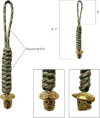 Handmade Lanyards with Brass Beads – Paracord 550 Survival Gear Leash - Image 4