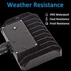 60W LED Flood Light with Knuckle, Outdoor Security Fixture Dusk-to-Dawn - Image 5