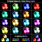 XEWEA Solar String Lights Outdoor, 16Colors 66LED 39Ft Waterproof Outdoor - Image 2