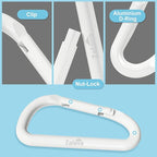 6PCS Carabiner Keychain, 2 inch Aluminum D-Clip Caribeener - Image 6