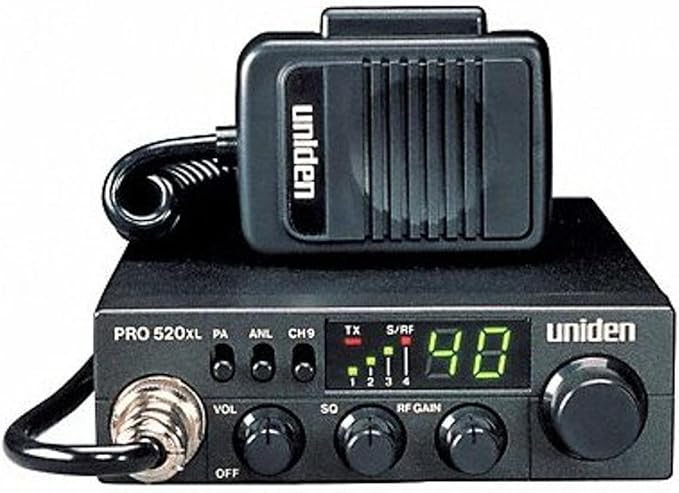 Uniden PRO520XL Pro Series 40-Channel CB Radio. Compact Design. ANL Switch and by Uniden