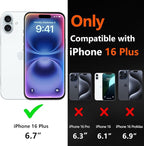for iPhone 16 Plus Case Heavy Duty Protection Phone Case Cover - Image 2