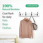 Badiano Wooden Coat Rack, Wall-Mounted Organizer - Image 7