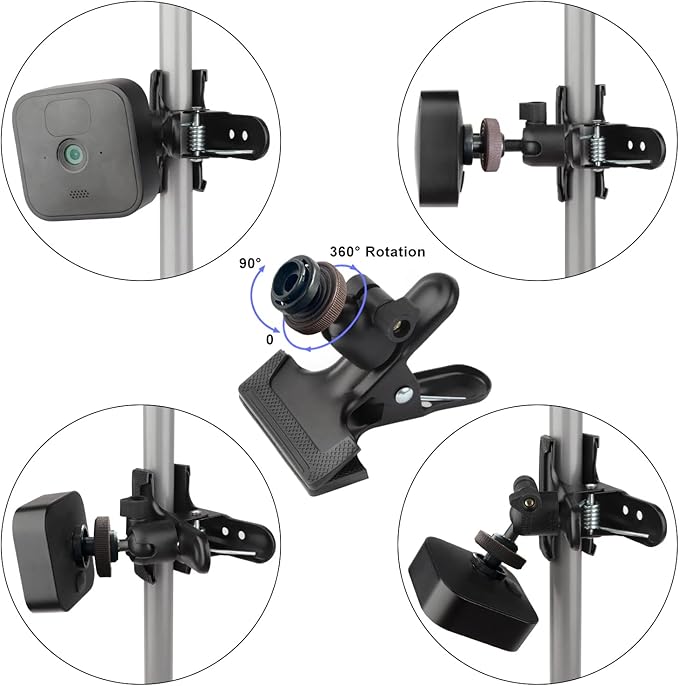 iTODOS 2 Pack Clip Clamp Mount for Blink Outdoor 4//XT/XT2/Mini, Metal Holder - Image 5