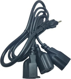 3.3FT 3 Prong 1 to 3 Extension Cord Splitter, Indoor Outdoor Power Cable - Image 6