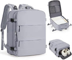 Grey Travel Backpack by coofay