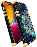 Compatible with iPhone 15 Case, Starry Sky Colourful Mandala Luxury Golden - Image 3