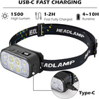 8 LED Headlight Rechargeable 2 Pack - Image 6