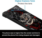 for Samsung Galaxy S23 Ultra Case, Entwined Rose Snake Pattern Graphic Design - Image 2