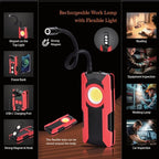 Rechargeable LED Work Light, OTYTY 40W 2000LM Magnetic Work Light Battery - Image 8