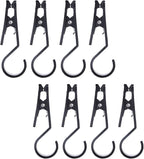 8 Pcs Hooks Clip Super Strong Black Plastic Clips Laundry Hooks Clothes Pins by Shiyueshiri