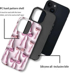 for iPhone 13/14 Case, HL2 Abstract Ribbons Bows Hybrid 2 Layer Hard Shell - Image 3