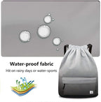 Waterproof Drawstring Bag, Gym Bag Sackpack Sports Beach Backpack - Image 4