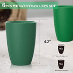 Homienly Cups for Drinking 12oz Daily Use Cups Dishwasher Safe Plastic Cups - Image 2
