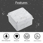 LeMotech Junction Box, Electrical Box IP65 Water Resistant Dustproof ABS - Image 5