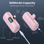 Feob Mini Portable Charger 5000mAh Power Bank, 15W PD USB C Cell Phone Portable - Image 6