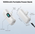 Mini Portable Charger USB C Power Bank, Upgraded 5000mAh PD Fast Charging - Image 7