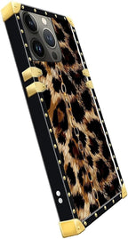 Compatible with iPhone 15 Pro Max Case, Seamless Gold Chain Leopard Luxury - Image 4