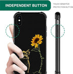 for iPhone Xs Max Case, Pig Sunflower Yellow Sunshine Pattern Graphic Design - Image 5