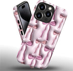 for iPhone 15 Pro Case, HL2 Abstract Ribbons Bows Hybrid 2 Layer Hard Shell - Image 2