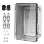 LeMotech Electrical Box, IP67 Waterproof Hinged Clear Cover Stainless Steel by LeMotech