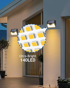 Peasur LED Solar Lights Outdoor Motion Sensor, 2 Packs Waterproof Solar Power - Image 5