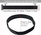 6 Pack Reusable Fastening Cable Ties and Cable Straps, Adjustable Multi-Purpose - Image 2