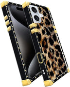 Compatible with iPhone 16 Plus Case, Seamless Gold Chain Leopard Luxury Golden - Image 2