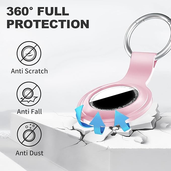 Linsaner Case for AirTag 2nd Gen & 1st Gen, Silicone Holder Keychain Key Ring - Image 2