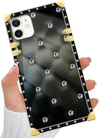 Compatible with iPhone 11 Case, Shiny Black Sofa Crystal Luxury Golden - Image 5