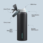 Insulated Water Bottle with Straw - Image 4